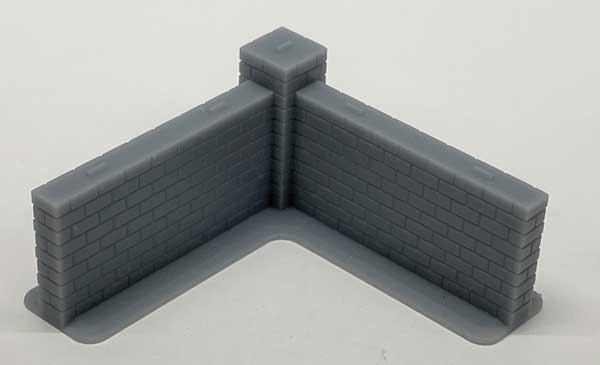 Phoenix Precision Models PPM-31502 90 Degree Wall Corner - 3D Printed Kit -- Scale 11' Long, 7' Tall, Unpainted, HO