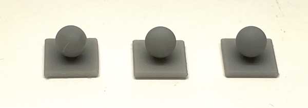 Phoenix Precision Models PPM-31509 Sphere Square for Wall Column Tops - 3D Printed Kit -- Unpainted, pkg(8), HO