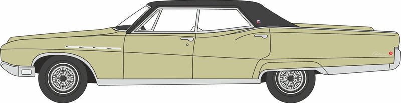 PREORDER Oxford Diecast HO 87BE68001 1968 Buick Electra 225, Ivory Gold Mist
