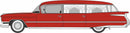 Oxford Diecast HO 87CM59002 1959 Cadillac Miller-Meteor Futura Limousine, Seminole Red