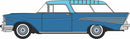 PREORDER Oxford Diecast HO 87CN57009 Chevy Nomad 1957 blue