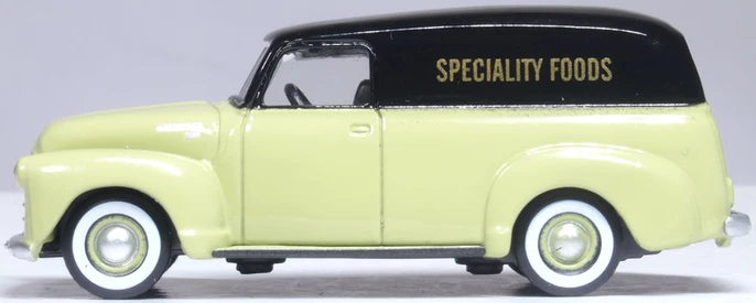 Oxford Diecast 87CV50004 1950 Chevrolet 3100 Van - Assembled -- Specialty Foods (khaki, black), HO