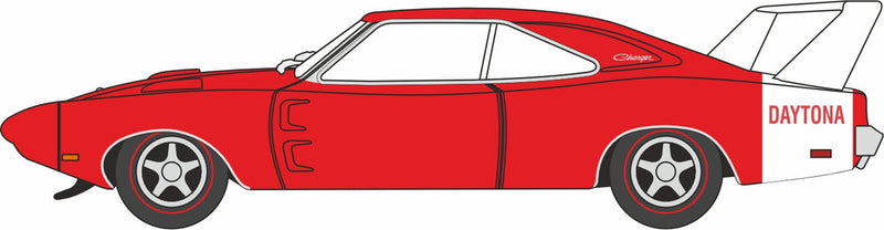 PREORDER Oxford Diecast HO 87DD69005 1969 Dodge Charger Daytona, Charger Red