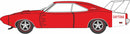 Oxford Diecast HO 87DD69005 1969 Dodge Charger Daytona, Charger Red