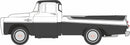 PREORDER Oxford Diecast HO 87DP57006 Dodge D100 Pickup met/whi