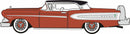 PREORDER Oxford Diecast HO 87ED58009 Edsel Citation copper/whi
