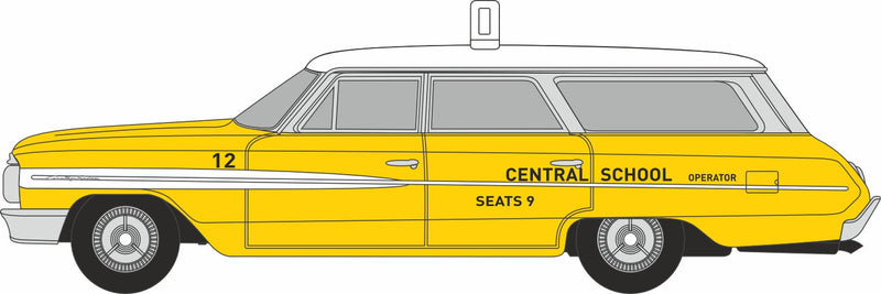 PREORDER Oxford Diecast HO 87FC64002 1964 Ford Country Station Wagon Bus, Central School
