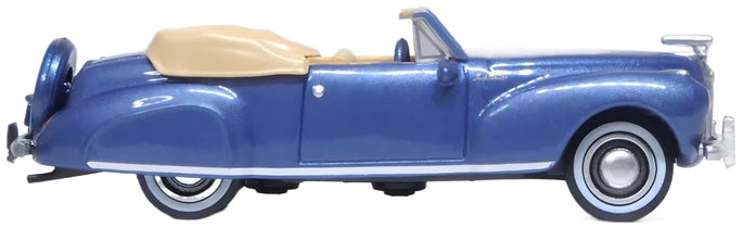 Oxford Diecast 87LC41007 1941 Lincoln Continental Convertible - Assembled -- Darian Blue, Tan, HO