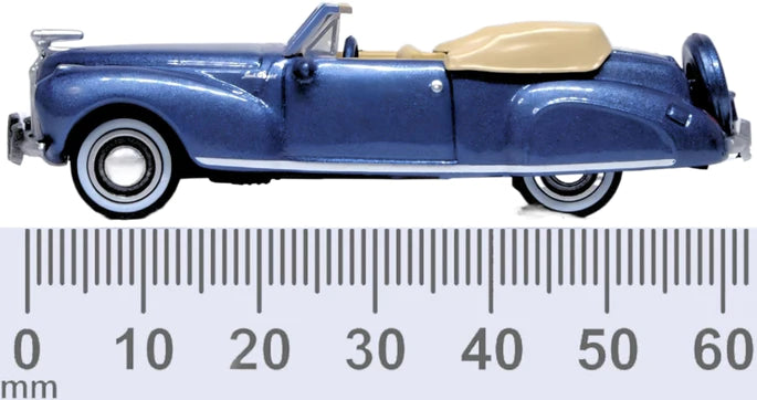 Oxford Diecast 87LC41007 1941 Lincoln Continental Convertible - Assembled -- Darian Blue, Tan, HO
