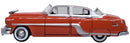 Oxford Diecast HO 87PC54004 Pontiac Chieftain 4-Door Sedan 1954, Coral Red/Winter White