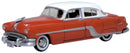 Oxford Diecast HO 87PC54004 Pontiac Chieftain 4-Door Sedan 1954, Coral Red/Winter White