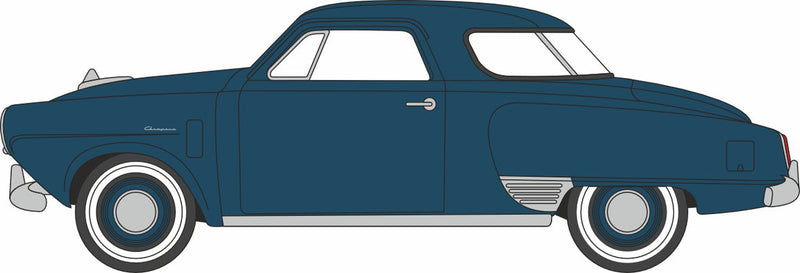 Oxford Diecast HO 87SC50002 1950 Studebaker Champion Starlight Coupe, Aqua Green