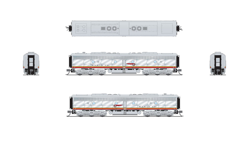 PREORDER BLI 8810 EMD E8 A/B, ATSF 81L / 81A, Warbonnet, A-unit Paragon4 Sound/DC/DCC, Unpowered B-unit, N