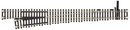 Atlas HO 285 Code 100 Custom Line Mark IV Turnout, No. 8, Left Hand