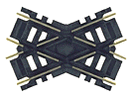 Atlas HO 174 Custom-Line Crossing, Code 100, 45-Degree, 3" 7.6cm, Black Ties
