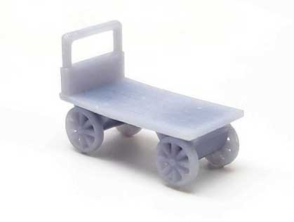 All Scale Miniatures G 870985 Luggage Carts Unpainted 3D Printed Parts (5), Undecorated/Unlettered