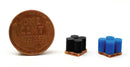 All Scale Miniatures 1600946 4 Blue Drums and 4 Black Drums on Pallets