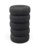 All Scale Miniatures N 1600972 Tire Stacks Unpainted 3D Printed Parts (5), Undecorated/Unlettered