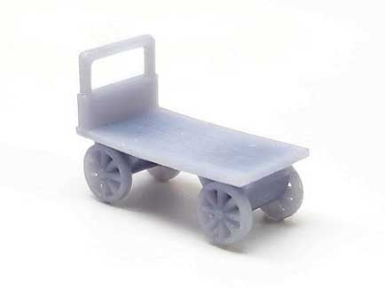 All Scale Miniatures N 1600985 Luggage Carts Unpainted 3D Printed Parts (5), Undecorated/Unlettered