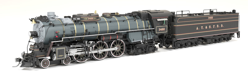 PREORDER Broadway Limited Imports HO 8875 3460 Class 4-6-4 Steam Locomotive, Atchison Topeka & Santa Fe "Ornate 1870s Fantasy"