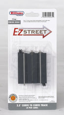 Bachmann Trains O 265 E-Z Street Track for Operating Vehicles & Trolleys, 2-1/2" 6.2cm Curve-to-Curve Connector Track (4)
