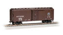 Bachmann Trains HO 15014 Steam-Era 40' Steel Boxcar, Silver Series, Nashville, Chattanooga & St. Louis