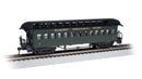 Bachmann Trains HO 15108 Old Time Wood Coach with Round-End Clerestory Roof, East Broad Top (green, gray)