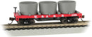 Bachmann Trains N 15551 Old-Time Wood Tank Car with 3 Tanks, Western & Atlantic