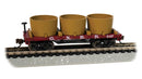 Bachmann Trains N 15555 Old-Time Wood Tank Car with 3 Tanks, Great Northern (Boxcar Red)