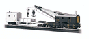 Bachmann Trains HO 16149 250-Ton Crane Car & Boom Tender, Silver Series, Painted, Unlettered (black, silver)