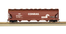 Bachmann Trains HO 17560 56' ACF Center-Flow Covered Hopper, Silver Series, Conrail (Boxcar Red, white)