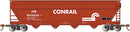 Bachmann Trains HO 17560 56' ACF Center-Flow Covered Hopper, Silver Series, Conrail (Boxcar Red, white)