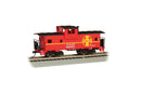 Bachmann Trains HO 17704 36' Wide-Vision Caboose, Silver Series, Atchison, Topeka & Santa Fe