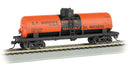 Bachmann Trains HO 17803 40' Single-Dome Tank Car, Silver Series, C.F. Siminin's Sons 20157 (orange, black)