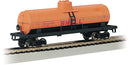 Bachmann Trains HO 17808 40' Single-Dome Tank Car, Silver Series, Shell 1758 (orange, black, red)