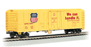 Bachmann Trains HO 17901 50' Steel Mechanical Reefer, Silver Series, Union Pacific