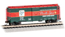 Bachmann Trains N 17071 AAR 40' Steel Boxcar, Silver Series, North Pole & Southern (Christmas, Present Express Service)