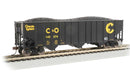 Bachmann Trains HO 18729 Bethlehem Steel 3-Bay 100-Ton Open Hopper, Silver Series, Chessie System C&O