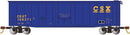 Bachmann Trains HO 18019 50' Plug-Door Boxcar, Silver Series, CSX 198271 (blue, yellow)