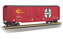 Bachmann Trains HO 18016 50' Plug-Door Boxcar, Silver Series, Santa Fe