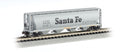 Bachmann Trains N 19152 Canadian Cylindrical 4-Bay Grain Hopper, Silver Series, Atchison, Topeka & Santa Fe (gray, black; Billboard Lettering)