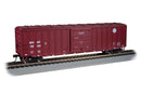 Bachmann Trains HO 19613 ACF 50'6" Outside-Braced Sliding-Door Boxcar, Silver Series, Burlington Northern Santa Fe 725425 (Boxcar Red, small Circle-Cross Logo)