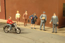 Bachmann Trains HO 33101 SceneScapes Figures, City People with Motorcycle (7)