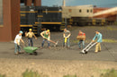 Bachmann Trains HO 33105 SceneScapes Figures, Construction Workers (6)