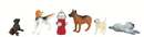 Bachmann Trains O 33158 SceneScapes Dogs, With Fire Hydrant (6)