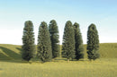 Bachmann Trains HO 32005 Cedar Trees, SceneScapes, 5 to 6" 12.7 to 15.2cm (6)