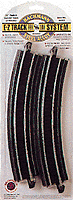 Bachmann Trains HO 44403 Curved Track with Steel Rail & Black Roadbed, E-Z Track, 22" Radius (4)