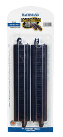 Bachmann Trains HO 44411 Straight Track with Steel Rail & Black Roadbed, E-Z Track, 9" 22.9cm (4)
