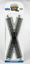 Bachmann Trains HO 44540 Crossing with Nickel Silver Rail & Gray Roadbed, E-Z Track, 30 Degree