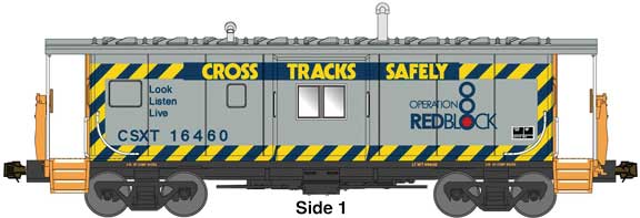 Bluford Shops 44325 International Car Bay Window Caboose Phase 4 - Ready to Run -- CSXT